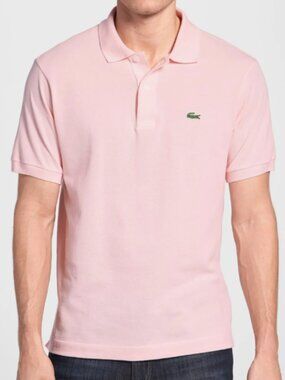 Lacoste Classic Fit Polo Shirt Pink Flamingo Preppy Size S